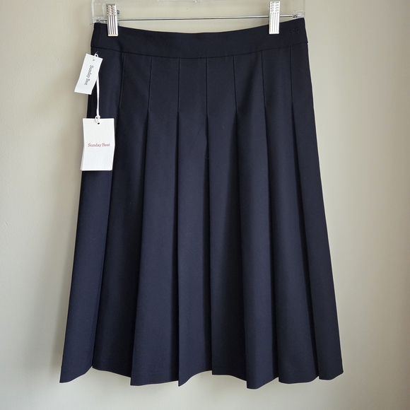 Sunday Best Navy Pleated Preppy School Girl Tennis Skirt 4 - Picture 4 of 12